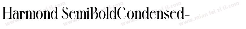 Harmond SemiBoldCondensed字体转换